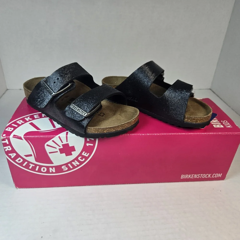 Birkenstock Arizona Kids Animal Fascination Slate/Black Sandals Size EU 26 US 8 - Picture 1 of 8
